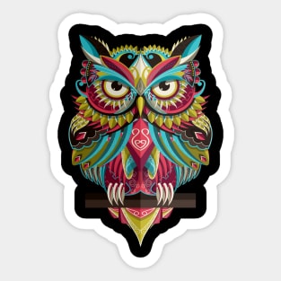 Colorful owl Sticker